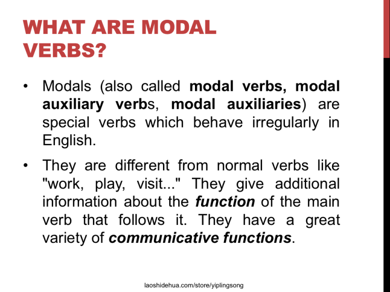 [English] Modal Verbs | Note | Presentation – 老师的话 lao shi de hua