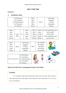 [Year 2 English] Writing Practices Module – 老师的话 lao shi de hua