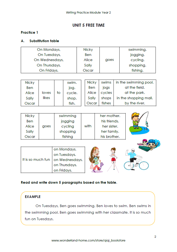 [Year 2 English] Writing Practices Module – 老师的话 lao shi de hua