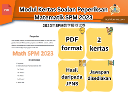 Modul Kertas Soalan Peperiksan Matematik SPM 2023