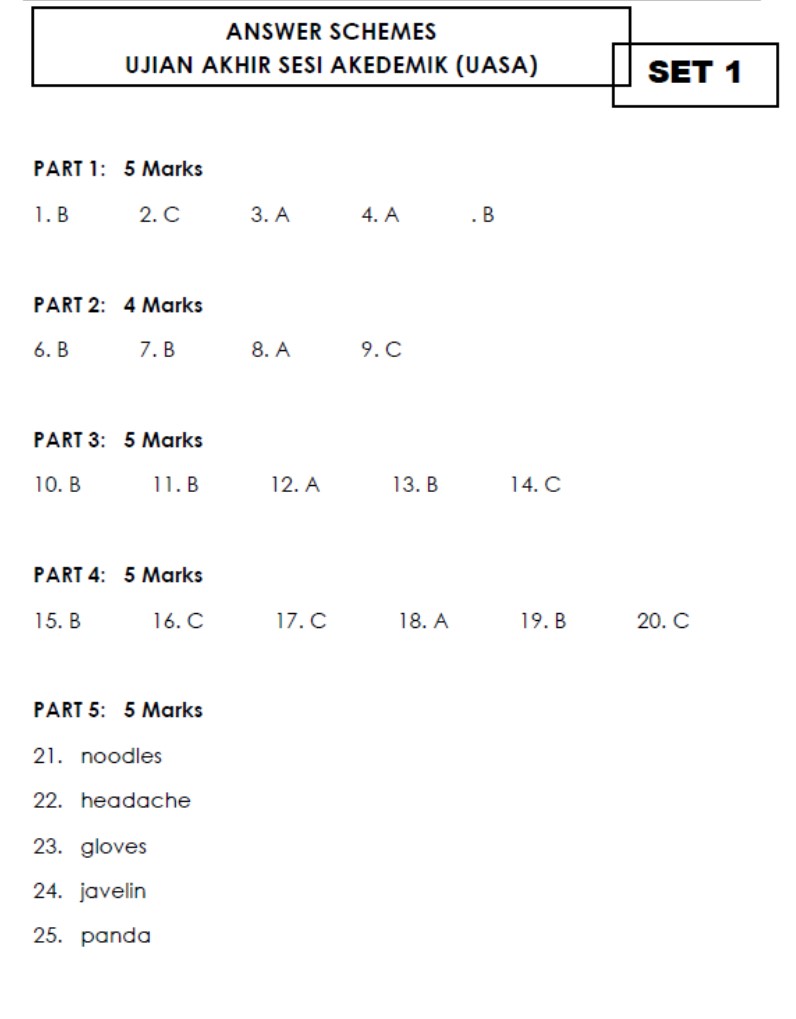 4年级UASA 英文“期末/年终”模拟试卷 set 2 - Image 5