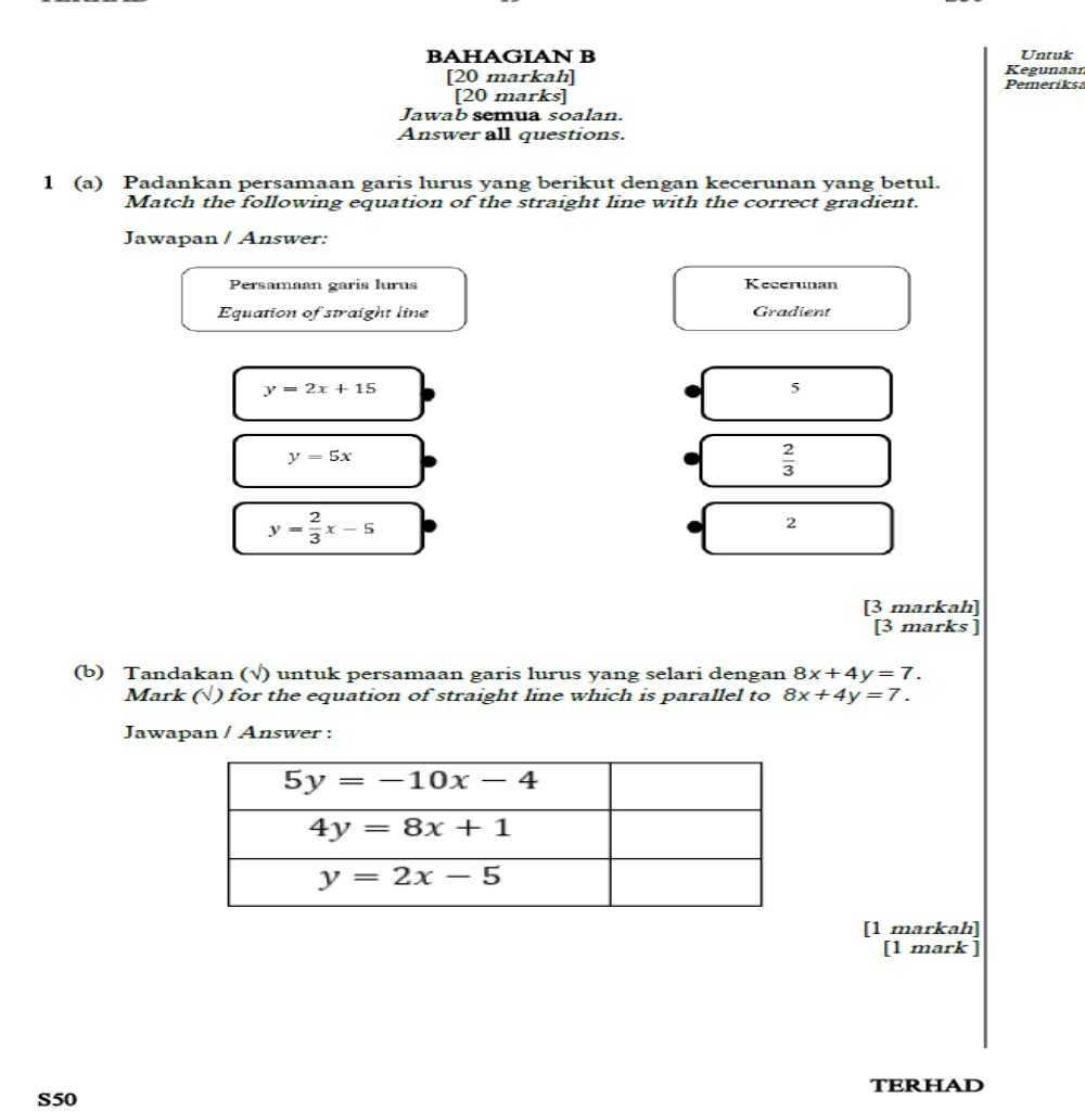 Tingkatan 3 UASA Matematik (Dwibahasa) 2022/2023 1 SET 2023/2024 2 SET - Image 5