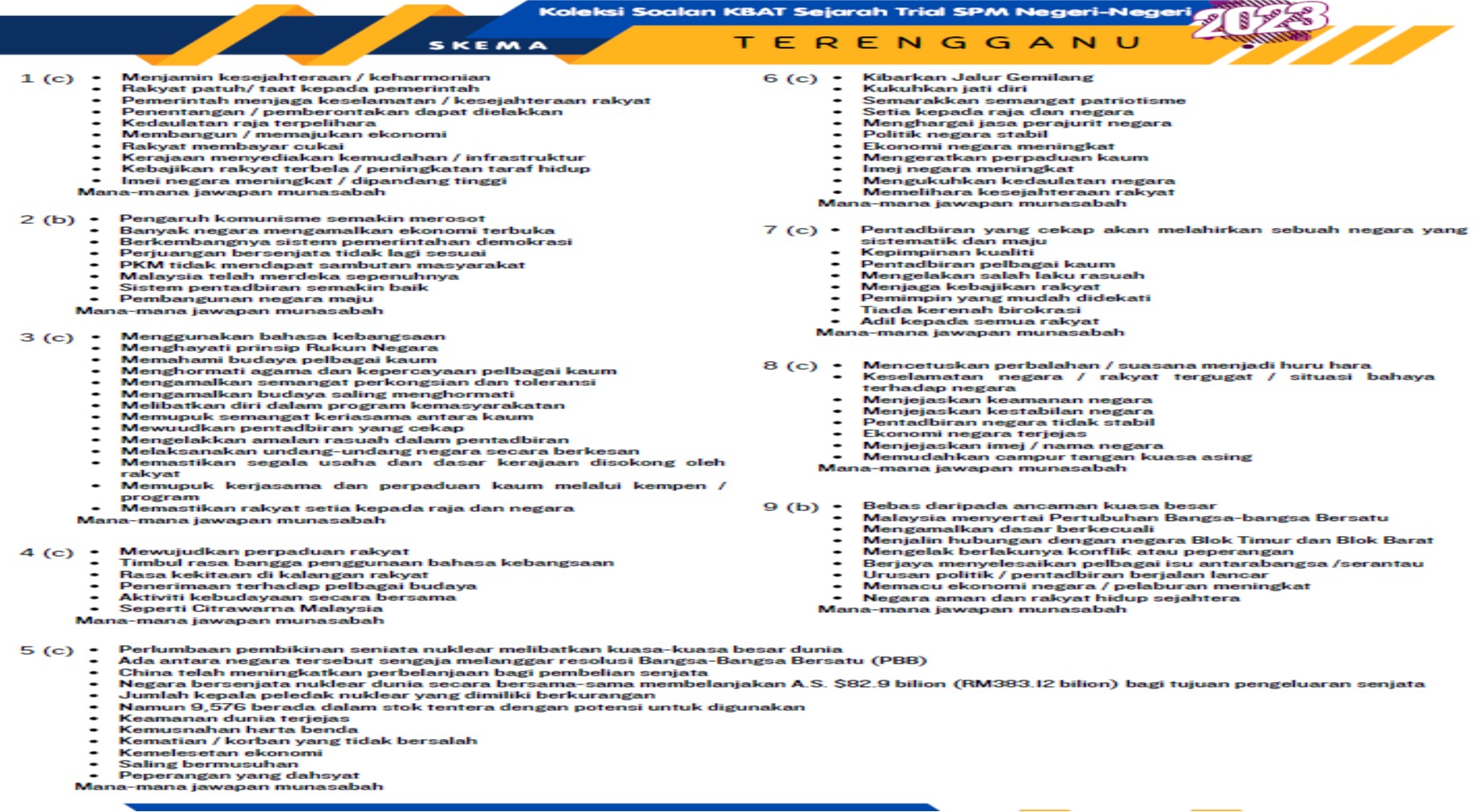 SPM Sejarah kbat KSSM Peperiksaan Percubaan Negeri-Negeri 2023 Kertas 2 - Image 4