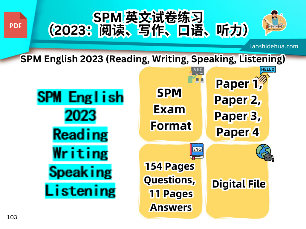 SPM English 2023 Reading, Writing, Speaking, Listening