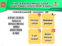 6年级 马来文 Tahun 6 Bahasa Melayu UASA 2023/2024 (4 SET)
