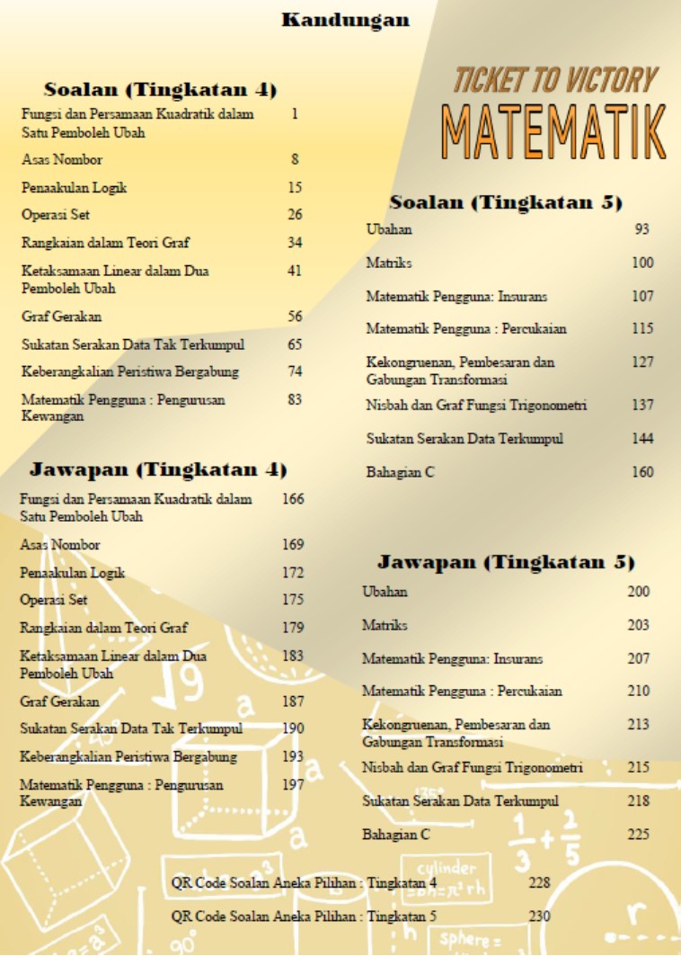 Tingkatan 4 & 5 Matematik (Dwibahasa) Format Peperiksaan SPM - Image 2