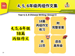 4,5,6年级: 18篇 丙组作文