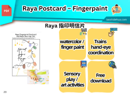 Raya postcard - fingerpaint