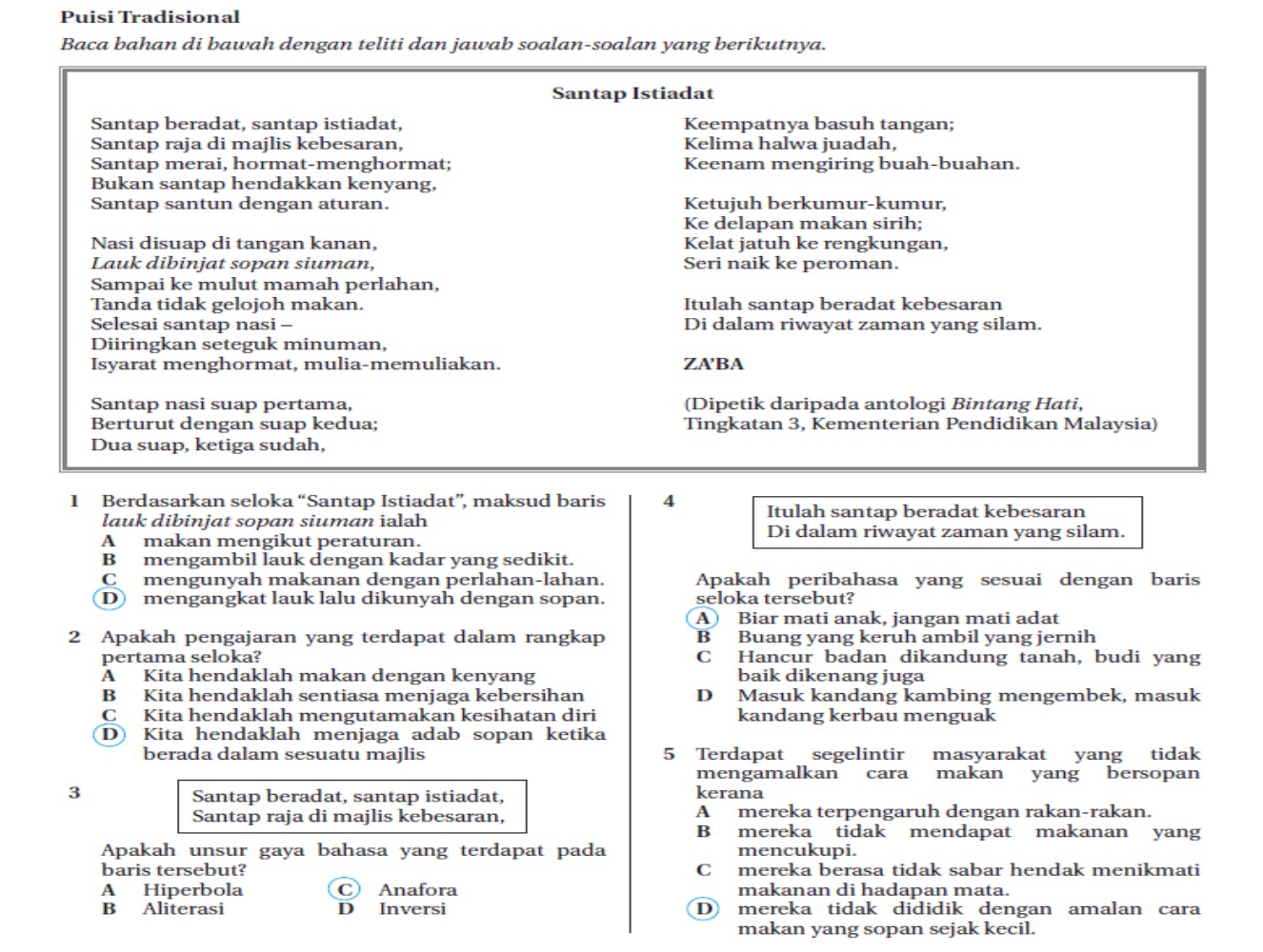 📚 Tingkatan 3✨Nota Tatabahasa📖Cara menjawab Pemahaman dan Soalan Novel (双语版) Ikut tema buku teks - Image 6