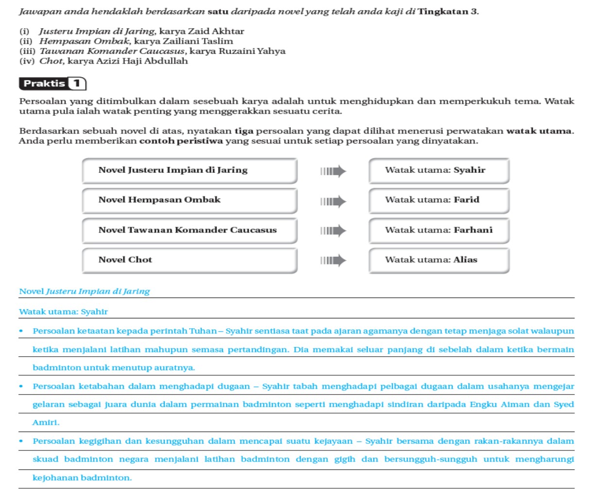 📚 Tingkatan 3✨Nota Tatabahasa📖Cara menjawab Pemahaman dan Soalan Novel (双语版) Ikut tema buku teks - Image 8