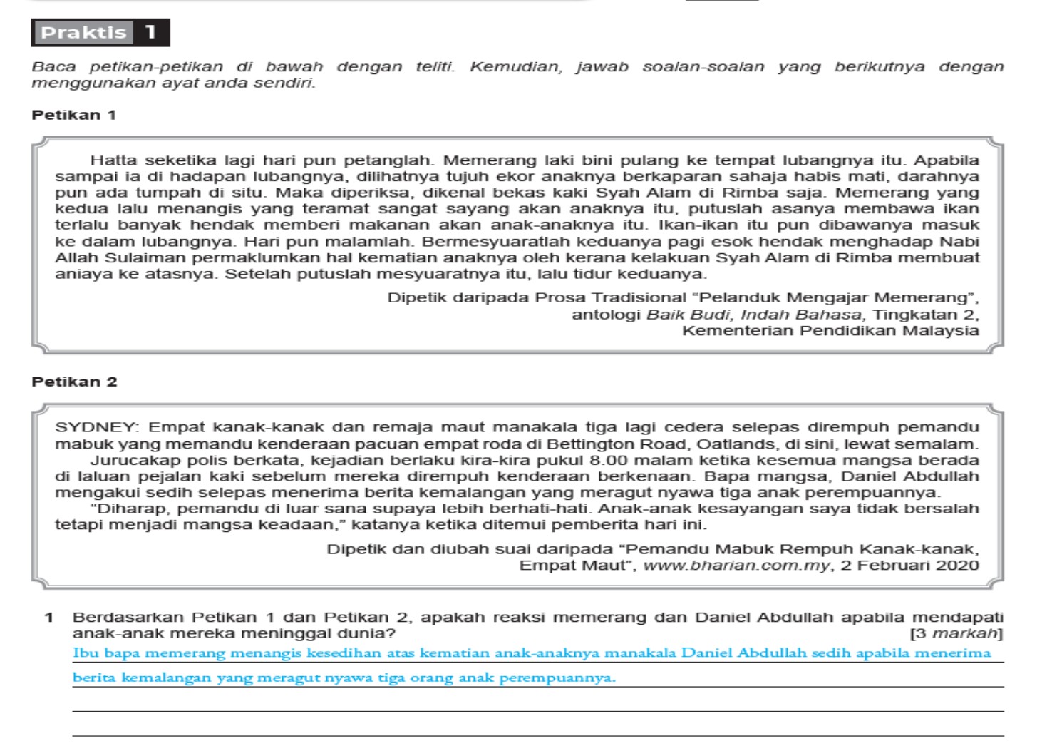 📚 Tingkatan 2✨Nota Tatabahasa📖Cara menjawab Pemahaman dan Soalan Novel (双语版) Ikut tema buku teks - Image 8