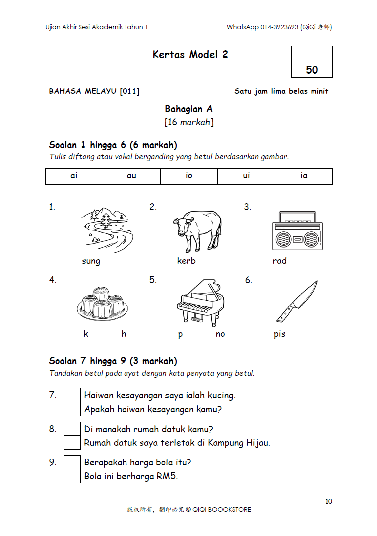 Ujian Akhir Sesi Akademik BM Tahun 1/2/3/4/5/6 - Image 6