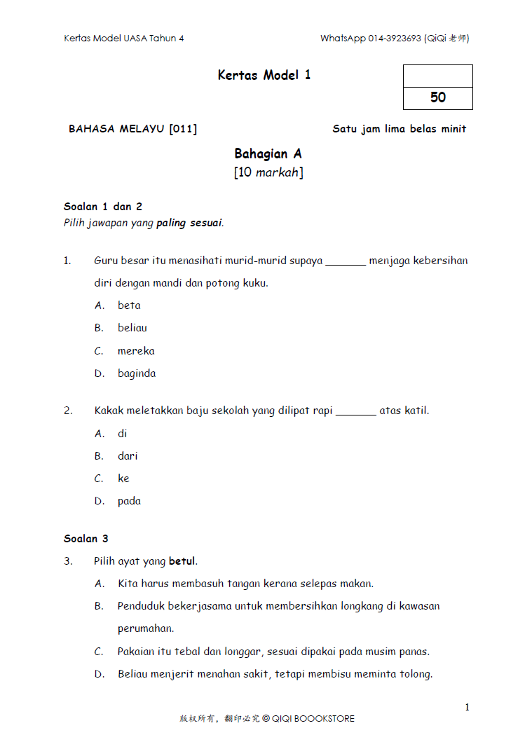 Ujian Akhir Sesi Akademik BM Tahun 1/2/3/4/5/6 - Image 15