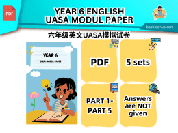 [YEAR 6 ENGLISH] UASA MODUL PAPER (5 SETS)