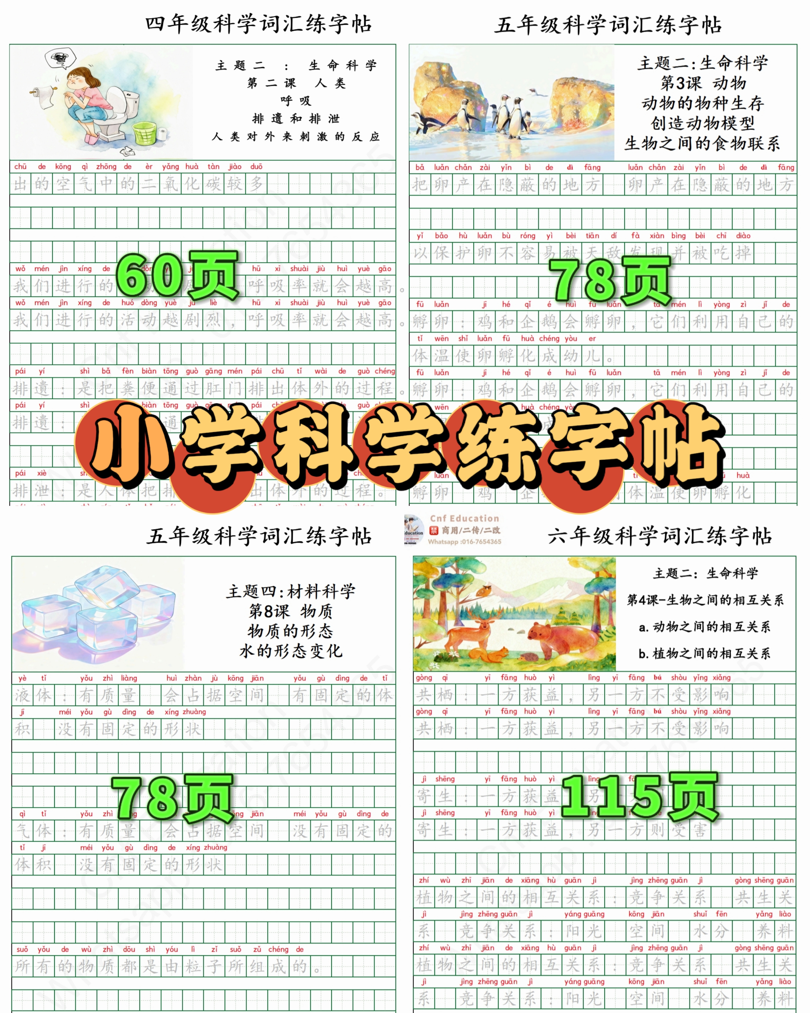 FL016 - 5 年级科学词汇练字帖