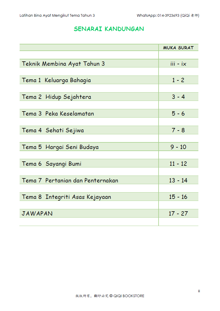 【Bahasa Melayu Tahun 1/2/3】 Latihan Bina Ayat Mengikut Tema - Image 17