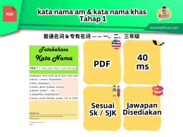 kata nama am & kata nama khas -Tahap 1