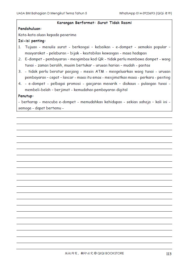 【Bahasa Melayu Tahun 4/5/6】 UASA Bahagian D Mengikut Tema (Edisi 2026) - Image 28