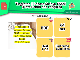 Tingkatan 1 BM KSSM – Nota Lengkap & Mudah Difahami 根据课本主题整理，内容清晰完整📖，马来文 + 中文双语，让学习更高效。