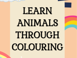 💥V 67💥LEARN ANIMALS THROUGH COLOURING💥