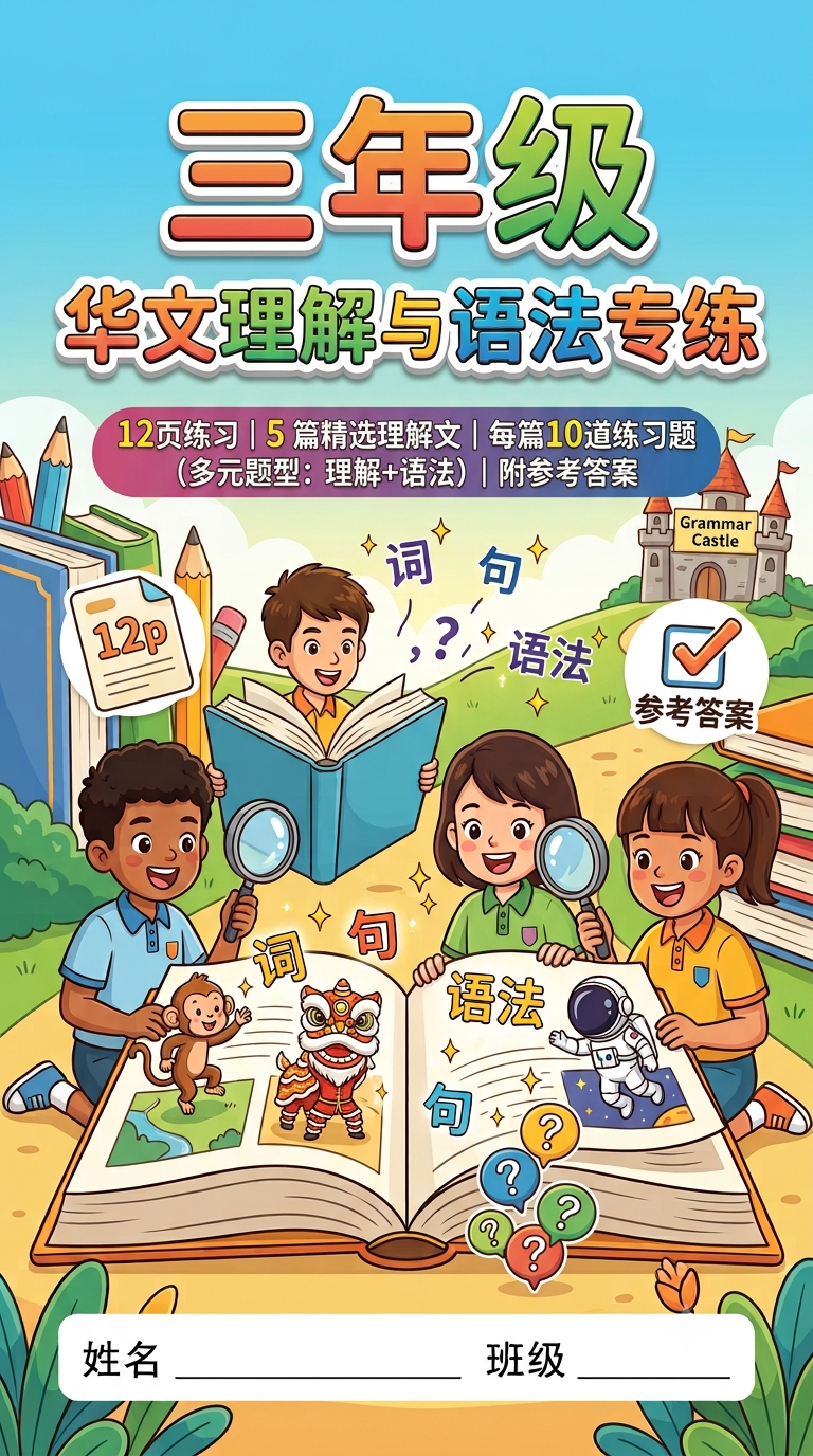 三年级华文理解与语法专练 - Image 2