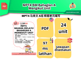 【Bahasa Melayu Tahun 4】 MPT4 BM Bahagian A Mengikut Unit