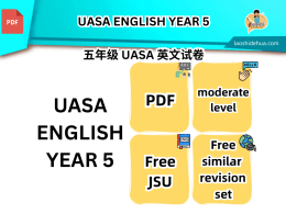 UASA ENGLISH YEAR 5 (free JSU, similar revision set)