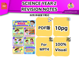 SCIENCE YEAR 2 REVISION NOTES