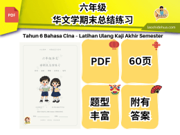 六日老师-华文学期末总结练习-六年级