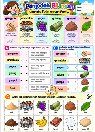 Padanan dan Puzzle - Latihan Penjodoh Bilangan - Image 3